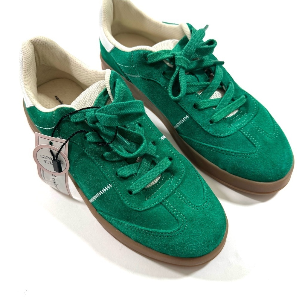 New Cupcakes And Cashmere Suede Sneakers Shoes Green